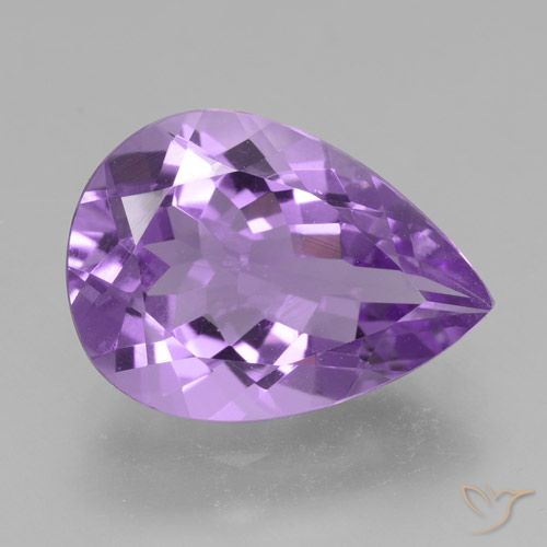 4.40ct طبيعي بنفسجي أرجواني جمشت, شكل الكمثرى, VVS