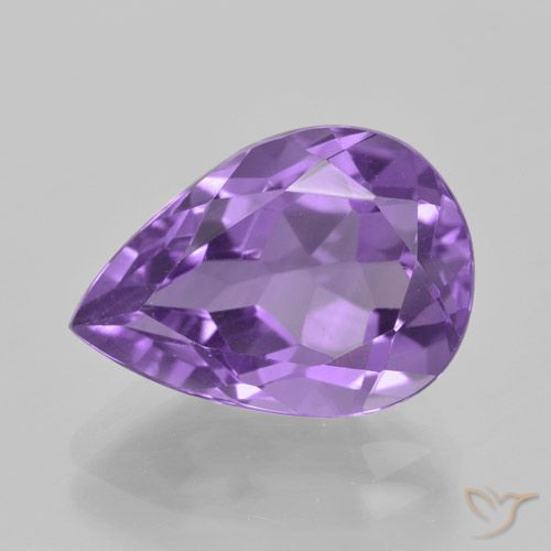 5.03ct طبيعي بنفسجي أرجواني جمشت, شكل الكمثرى, VVS