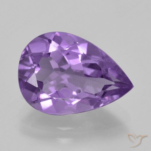 4.44ct طبيعي بنفسجى متوسط جمشت, شكل الكمثرى, VVS