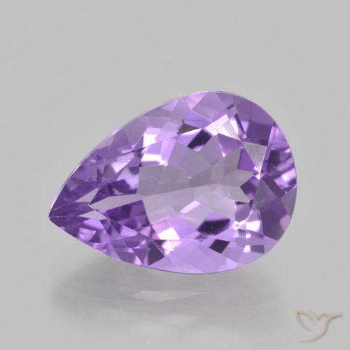 4.48ct طبيعي بنفسجى متوسط جمشت, شكل الكمثرى, VVS