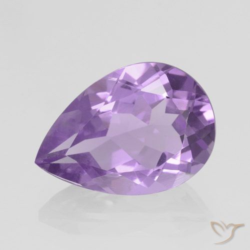 4.59ct طبيعي بنفسجى متوسط جمشت, شكل الكمثرى, VVS