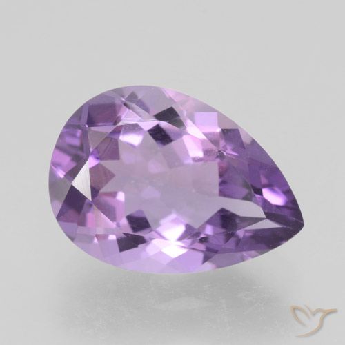 4.65ct طبيعي بنفسجى متوسط جمشت, شكل الكمثرى, VVS