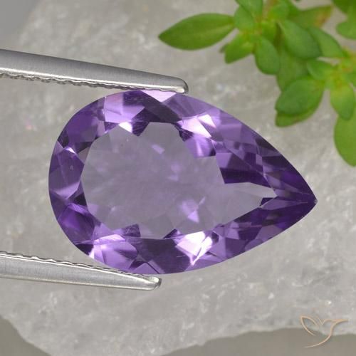 4.27ct طبيعي بنفسجى متوسط جمشت, شكل الكمثرى, VVS-VS