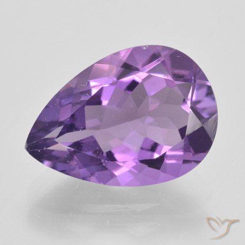 4.75ct طبيعي بنفسجى كثيف جمشت, شكل الكمثرى, VVS