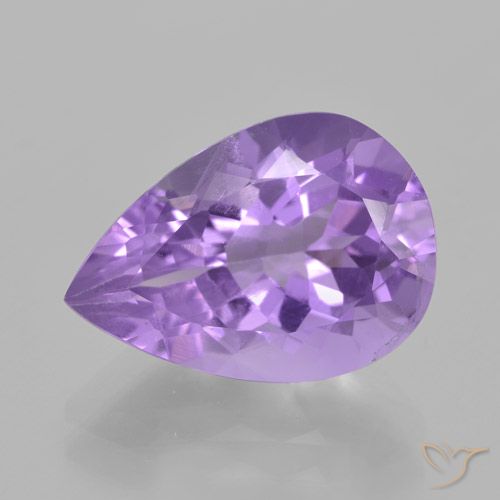 4.93ct طبيعي بنفسجى متوسط جمشت, شكل الكمثرى, VVS