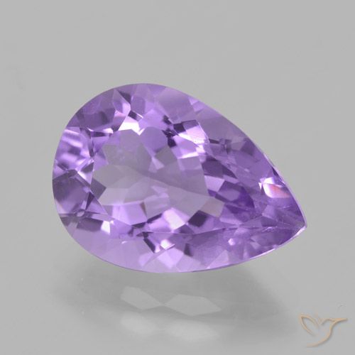 4.66ct طبيعي بنفسجى متوسط جمشت, شكل الكمثرى, VVS