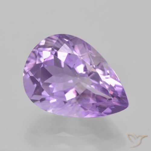 5.01ct طبيعي بنفسجى متوسط جمشت, شكل الكمثرى, VVS