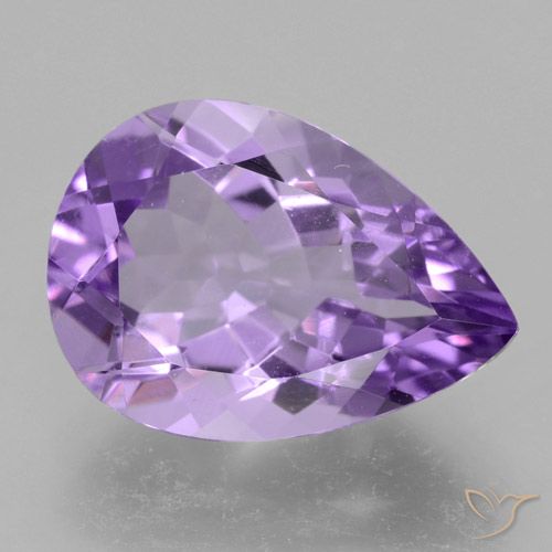 4.59ct طبيعي بنفسجى متوسط جمشت, شكل الكمثرى, VVS