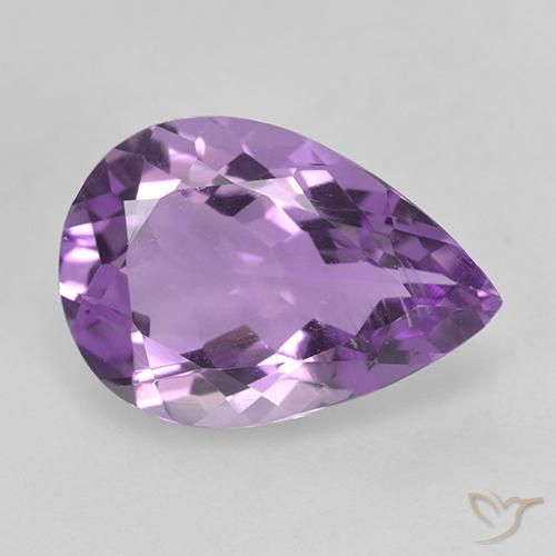 4.09ct طبيعي بنفسجى متوسط جمشت, شكل الكمثرى, VVS-VS