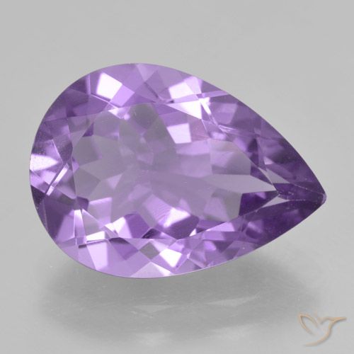 4.20ct طبيعي بنفسجى سوسنى غامق جمشت, شكل الكمثرى, VVS