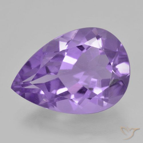 4.39ct طبيعي بنفسجى متوسط جمشت, شكل الكمثرى, VVS