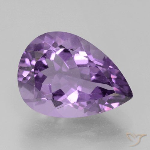 4.63ct طبيعي بنفسجى أرجوانى غامق جمشت, شكل الكمثرى, VVS