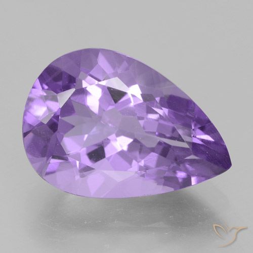 4.39ct طبيعي بنفسجى متوسط جمشت, شكل الكمثرى, VVS