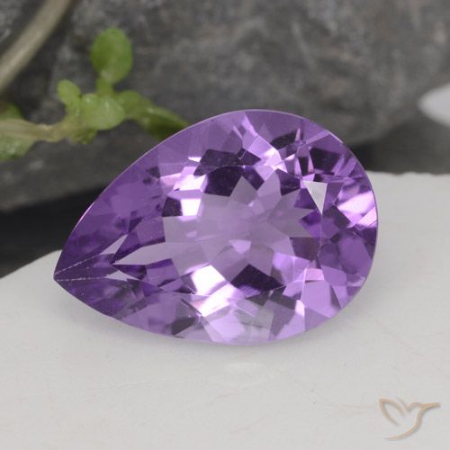 4.51ct طبيعي بنفسجى متوسط جمشت, شكل الكمثرى, VVS