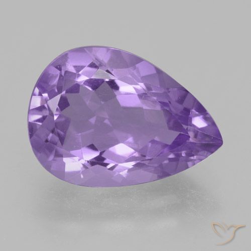 4.42ct طبيعي بنفسجى متوسط جمشت, شكل الكمثرى, VVS