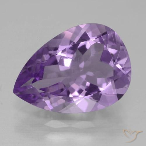 4.05ct طبيعي بنفسجى غامق جمشت, شكل الكمثرى, VVS