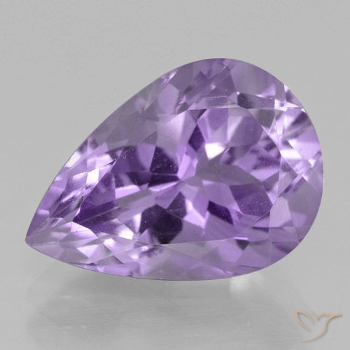4.91ct طبيعي بنفسجى متوسط جمشت, شكل الكمثرى, VVS