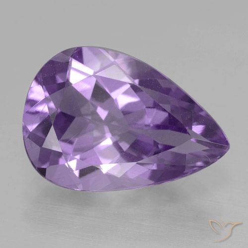 3.88ct طبيعي بنفسجى غامق جمشت, شكل الكمثرى, VVS