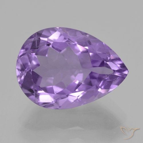 5.08ct طبيعي بنفسجى فاتح-متوسط جمشت, شكل الكمثرى, VVS