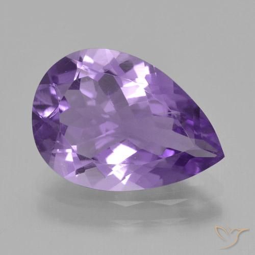 3.57ct طبيعي بنفسجى متوسط جمشت, شكل الكمثرى, قليلا جدا
