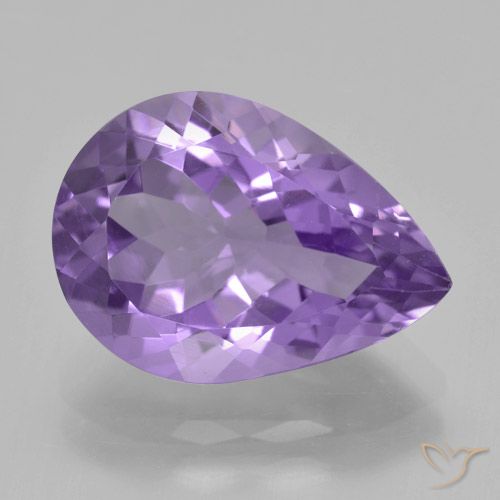4.79ct طبيعي بنفسجى متوسط جمشت, شكل الكمثرى, VVS