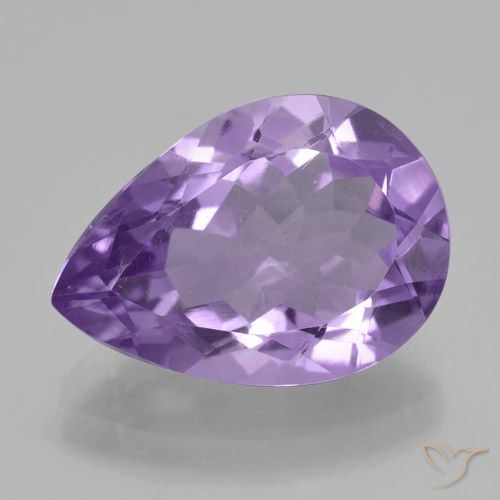 4.53ct طبيعي بنفسجى متوسط جمشت, شكل الكمثرى, VVS