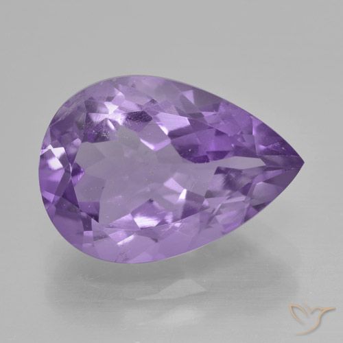 4.50ct طبيعي بنفسجى متوسط جمشت, شكل الكمثرى, VVS