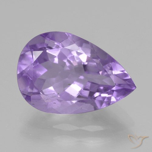 4.26ct طبيعي بنفسجى فاتح-متوسط جمشت, شكل الكمثرى, VVS