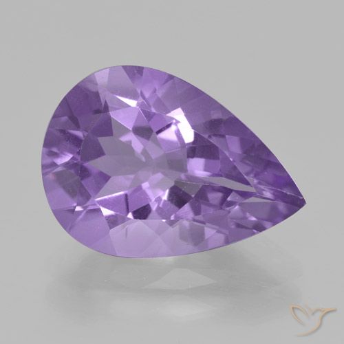 3.88ct طبيعي بنفسجى متوسط جمشت, شكل الكمثرى, VVS