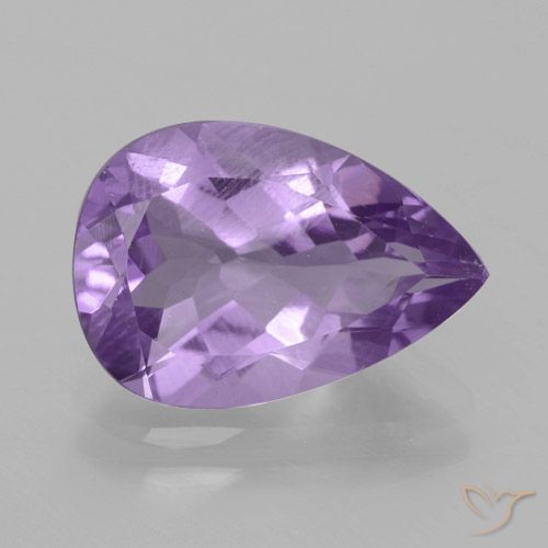 3.76ct طبيعي وردى بنفسجى متوسط جمشت, شكل الكمثرى, VVS