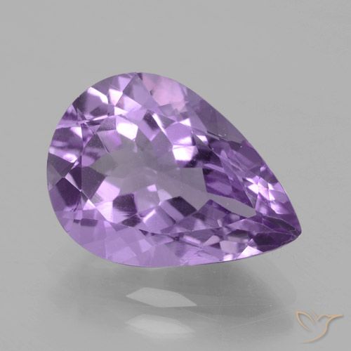 4.20ct طبيعي بنفسجى متوسط جمشت, شكل الكمثرى, VVS