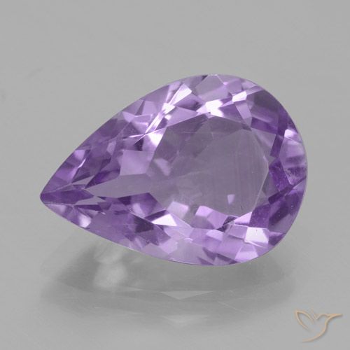 4.24ct طبيعي بنفسجى متوسط جمشت, شكل الكمثرى, VVS