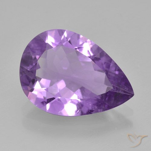 3.46ct طبيعي بنفسجى متوسط جمشت, شكل الكمثرى, VVS-VS