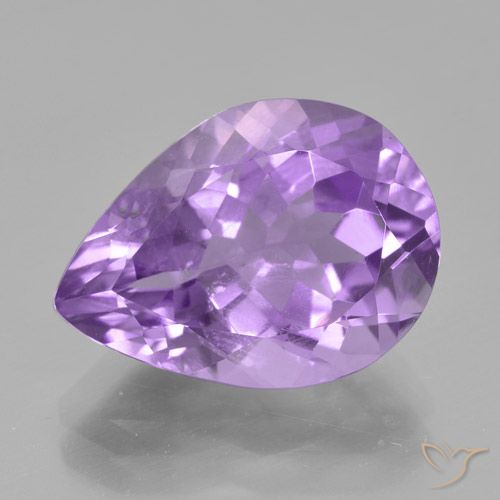 4.78ct طبيعي بنفسجى متوسط جمشت, شكل الكمثرى, VVS-VS