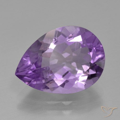 4.12ct طبيعي بنفسجى متوسط جمشت, شكل الكمثرى, قليلا جدا