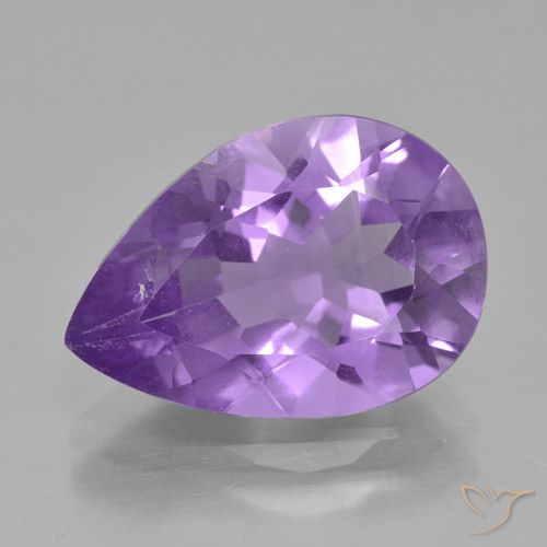 3.91ct طبيعي بنفسجى غامق جمشت, شكل الكمثرى, VVS-VS