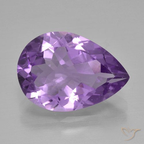 4.09ct طبيعي بنفسجى غامق جمشت, شكل الكمثرى, VVS