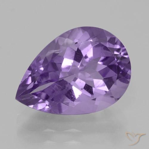 4.70ct طبيعي بنفسجى متوسط جمشت, شكل الكمثرى, VVS