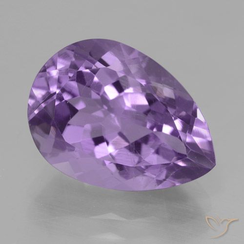 5.10ct طبيعي بنفسجى غامق جمشت, شكل الكمثرى, قليلا جدا