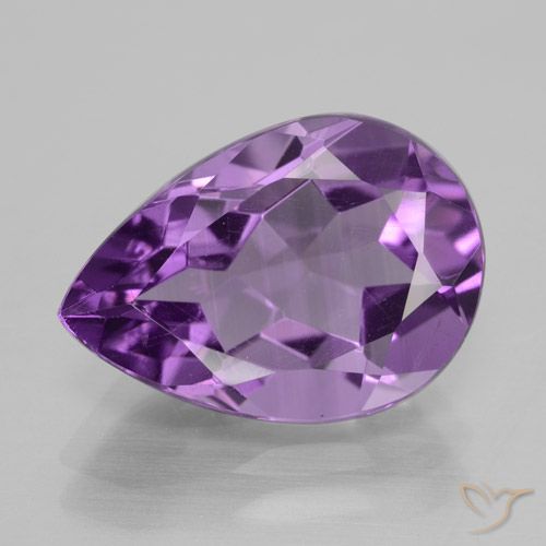 4.61ct طبيعي بنفسجي وردي جمشت, شكل الكمثرى, VVS