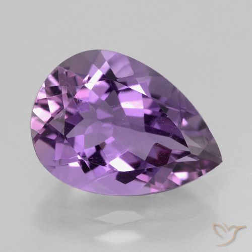 4.85ct طبيعي بنفسجي وردي جمشت, شكل الكمثرى, VVS