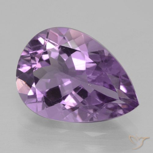 4.05ct طبيعي بنفسجى سوسنى جمشت, شكل الكمثرى, VVS-VS
