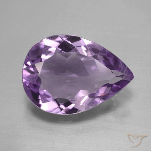 3.60ct طبيعي بنفسجي أرجواني جمشت, شكل الكمثرى, قليلا جدا