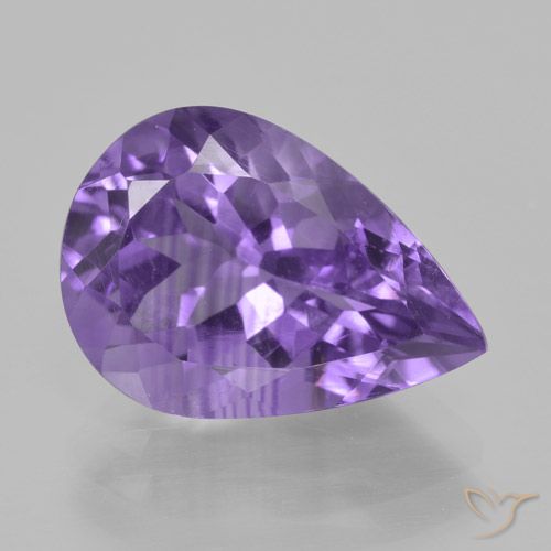 4.50ct طبيعي بنفسجى متوسط جمشت, شكل الكمثرى, VVS-VS