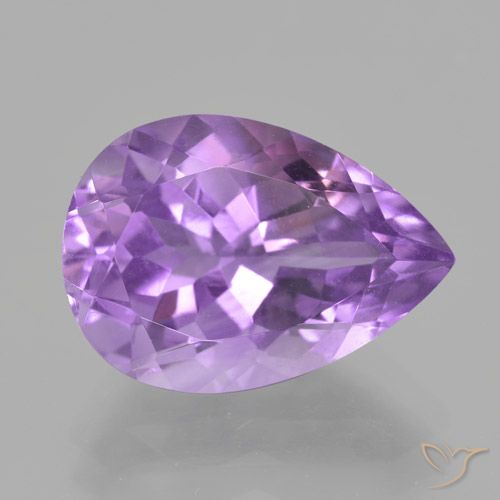 5.09ct طبيعي بنفسجى أرجوانى غامق جمشت, شكل الكمثرى, قليلا جدا