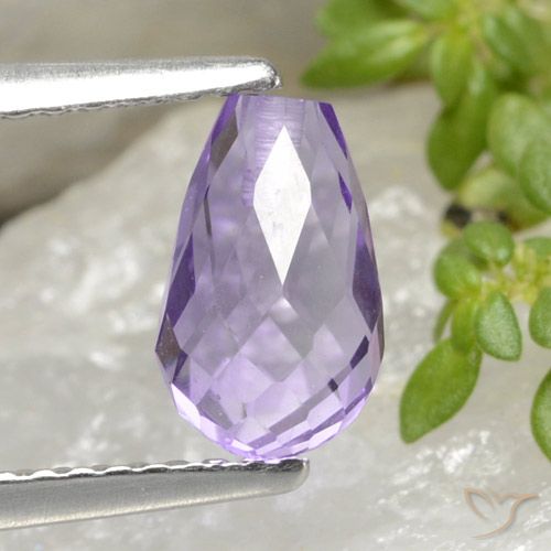 1.42ct طبيعي بنفسجى فاتح جمشت, بريوليت, VVS-VS