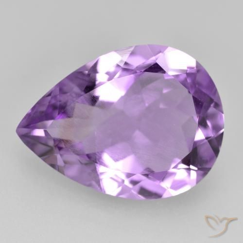 6.47ct طبيعي بنفسجي وردي جمشت, شكل الكمثرى, قليلا جدا