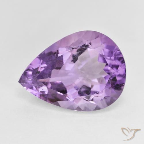 7.66ct طبيعي بنفسجى سوسنى غامق جمشت, شكل الكمثرى, قليلا جدا