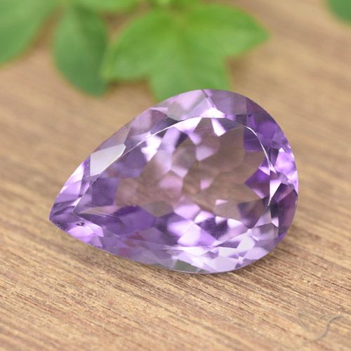 7.16ct طبيعي بنفسجى متوسط جمشت, شكل الكمثرى, قليلا جدا