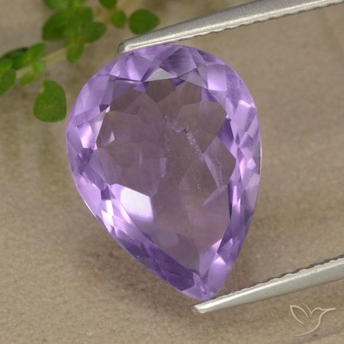 4.72ct طبيعي بنفسجى سوسنى وردى جمشت, شكل الكمثرى, قليلا جدا